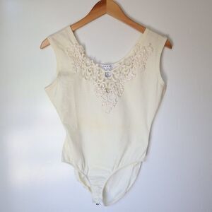 Vintage EXPRESS Lace Crochet Bodysuit M